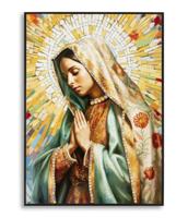 SCHILDERIJ OP DOEK GELAKT MADONNA -A- MET LIJST CM 72X4X102