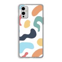 Memphis Shapes Blue: OnePlus 9 Transparant Hoesje