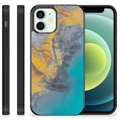 iPhone 12 Mini Gripcase Marble Blue Gold