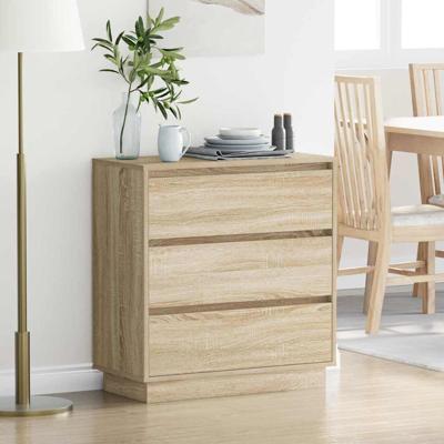 Nachtkastje met Sonoma eiken 71 x 34,5 x 75 cm Bewerkt hout