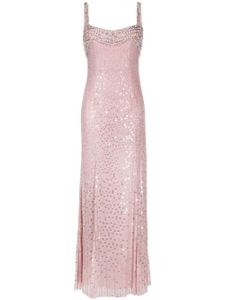 Jenny Packham robe longue Calypso à ornements en cristal - Rose