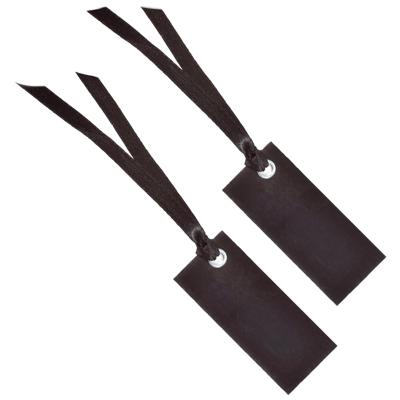 Santex Cadeaulabels met lintje - set 24x stuks - zwart - 3 x 7 cm - naam tags