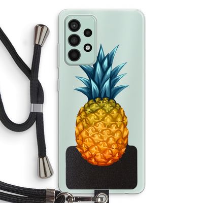 Grote ananas: Samsung Galaxy A52s 5G Transparant Hoesje met koord