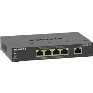 Netgear GS305EPP Managed L2/L3 Gigabit Ethernet (10/100/1000) Power over Ethernet (PoE) Zwart