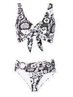 Amir Slama bikini à fleurs - Noir - thumbnail