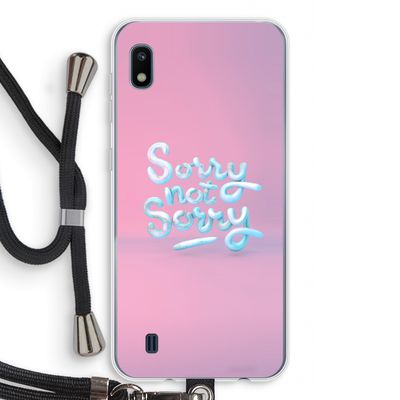 Sorry not sorry: Samsung Galaxy A10 Transparant Hoesje met koord