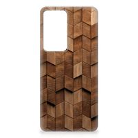 Bumper Hoesje voor Xiaomi Poco F4 Wooden Cubes
