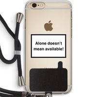 Alone: iPhone 6 PLUS / 6S PLUS Transparant Hoesje met koord