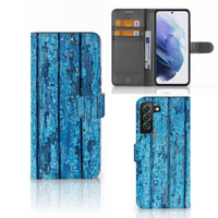 Samsung Galaxy S22 Plus Book Style Case Wood Blue