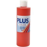 Plus Color acrylverf, brilliant red, 250 ml/ 1 fles