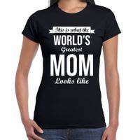 Worlds greatest mom kado shirt voor verjaardag / moederdag zwart dames 2XL  - - thumbnail