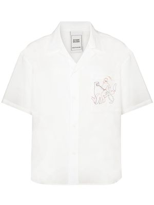 Bethany Williams chemise à motif brodé - Blanc