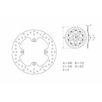 BREMBO Serie Oro remschijf, remschijven voor de moto, vast 68B40789