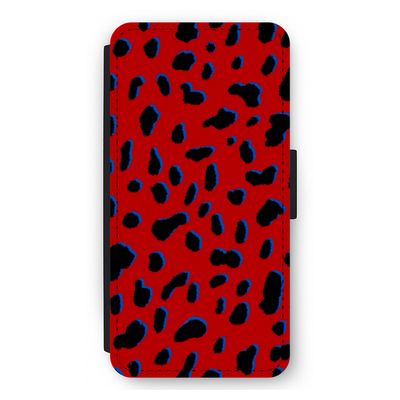 Red Leopard: iPhone 12 Pro Max Flip Hoesje