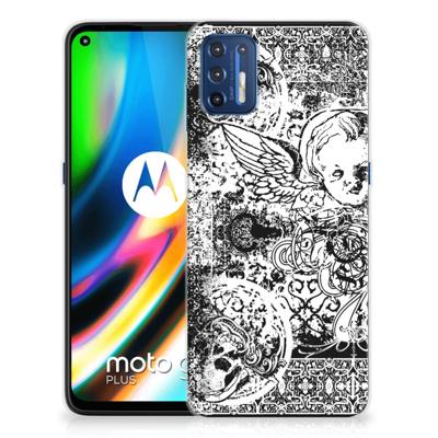 Silicone Back Case Motorola Moto G9 Plus Skulls Angel