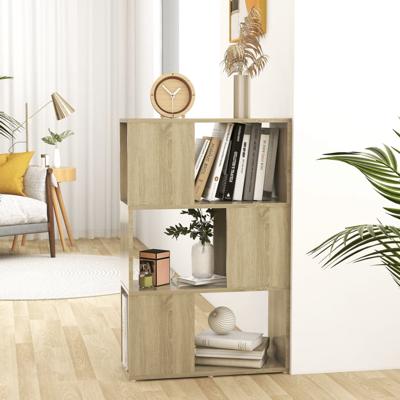 Boekenkast/kamerscherm 60x24x94 cm bewerkt hout sonoma eiken