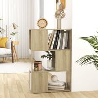 Boekenkast/kamerscherm 60x24x94 cm bewerkt hout sonoma eiken