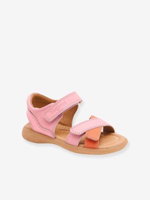SOFIE sandalen van leer met klittenbandsluiting voor meisjes BISGAARD snoepjesroze