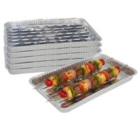 Gerimport barbecue grillschaal - 18x stuks - 34 x 23 cm - Vlees grillen - BBQ rooster