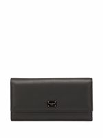 Dolce & Gabbana portefeuille en cuir de veau à plaque logo - Noir