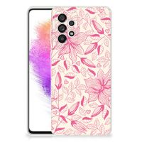 Samsung Galaxy A73 5G TPU Case Pink Flowers