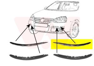 Plaat, bumper VAN WEZEL, Inbouwplaats: Links voor, u.a. fÃ¼r VW