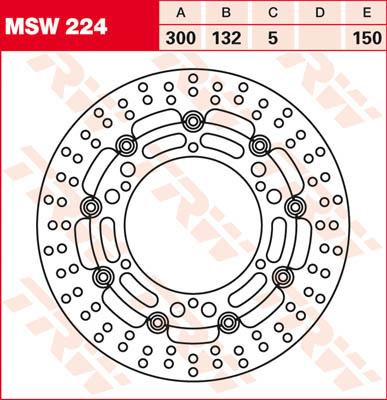 TRW Remschijf, remschijven voor de moto, MSW224