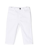 Emporio Armani Kids pantalon en coton à coupe droite - Blanc