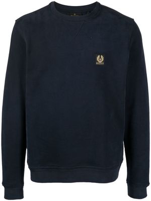 Belstaff sweat en coton à patch logo - Bleu