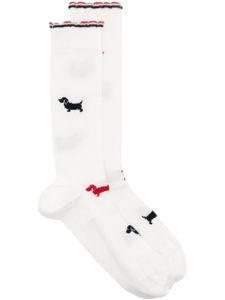 Thom Browne chaussettes à motif Hector - Blanc