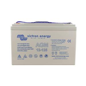 Victron Energy AGM 12V 125Ah Super Cycle Batterie Solar-accu 12 V 125 Ah Loodvlies (AGM) (b x h x d) 33 x 21.4 x 17.1 cm M6-schroefaansluiting Geringe