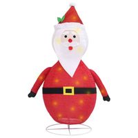 The Living Store Kerstman LED Decoratie - 120 cm hoog - 8 lichteffecten - Rood - thumbnail