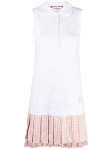 Thom Browne robe-polo à jupe plissée - Blanc