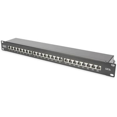 Digitus DIGITUS 24 poorten Netwerkpatchpaneel 483 mm (19) CAT 6A, CAT 6a (losse kabel CAT 7) 1 HE Meerdere kleuren Ingericht
