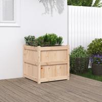 VidaXL Plantenbak 60x60x60 cm massief grenenhout