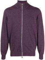 Brunello Cucinelli cardigan zippé en cachemire - Violet