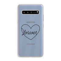 Forever heart black: Samsung Galaxy S10 5G Transparant Hoesje