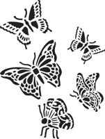 Delta • stencil mania x1 butterflies