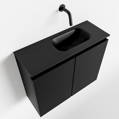 Toiletmeubel Mondiaz Ture | 60 cm | Meubelkleur Urban | Eden wastafel Urban Rechts | Zonder kraangat