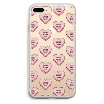 Chicks before dicks: iPhone 7 Plus Transparant Hoesje