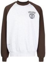 CHOCOOLATE sweat en coton mélangé à broderie College - Gris - thumbnail