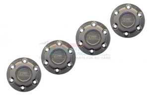 GPM - Axial SCX6 - Aluminum Silver Inlay Design Wheel Lock - 4pc Set