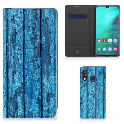 Samsung Galaxy A40 Book | Wallet Case | Wood Blue