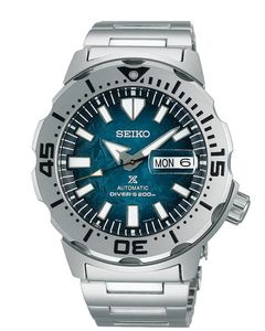 Seiko SRPH75K1 Prospex Horloge automaat staal zilverkleurig-blauw 42,4 mm
