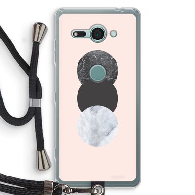 Marmeren cirkels: Sony Xperia XZ2 Compact Transparant Hoesje met koord