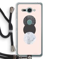 Marmeren cirkels: Sony Xperia XZ2 Compact Transparant Hoesje met koord