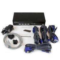 StarTech.com 4-poorts USB VGA KVM-schakelaar met DDM-snelschakeltechnologie en kabels - thumbnail