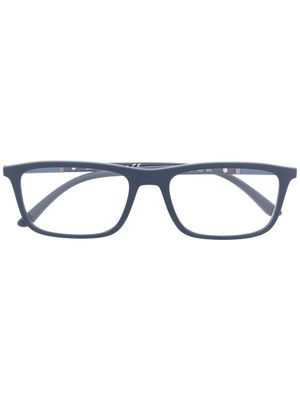 Emporio Armani lunettes de vue à monture rectangulaire - Bleu