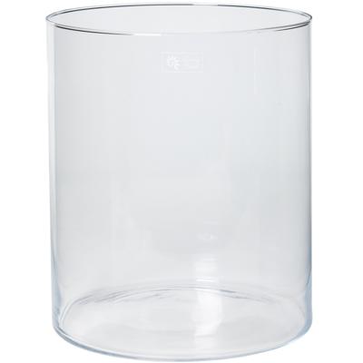 Vaas - transparant - home-basics - cilinder - bloemenvaas - glas - 30 x 35 cm