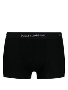 Dolce & Gabbana boxer en coton à taille à logo - Noir